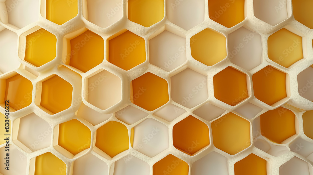 Honeycomb Structure Highlighting Natural Honey Production Honeycomb Structure Highlighting Natural Honey Production