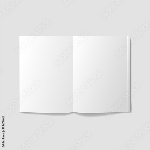 realistic notebook with shadow