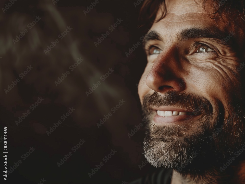 Fototapeta premium Lächelnder Mann im Licht