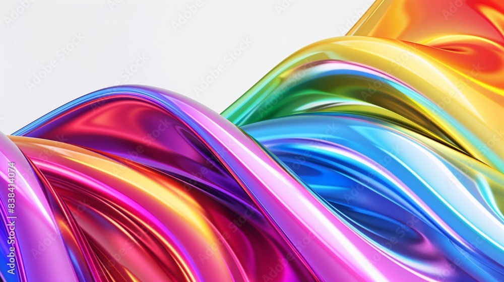 Colorful abstract shapes with smooth curves in a futuristic style Colorful abstract shapes with smooth curves in a futuristic style
