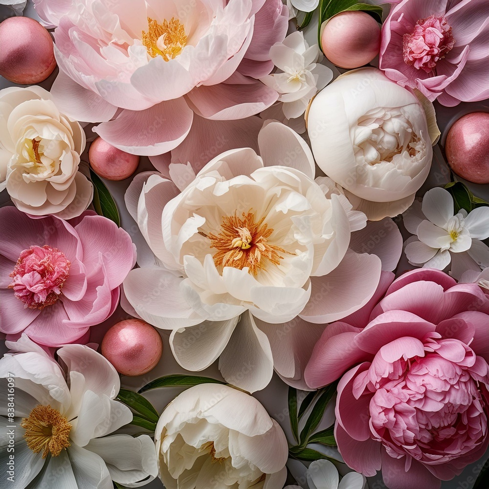 pink and white peonies flowers pink and white peonies flowers