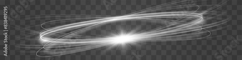 Light white wave shine effect,vector glow line sparkle shine. Silver wavy effects.	

