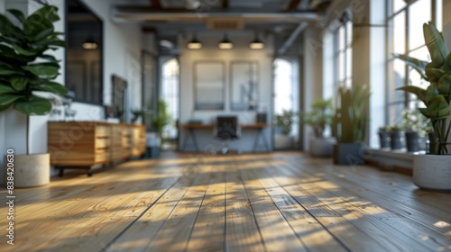 Modern Office Background for Video Calls Generative AI