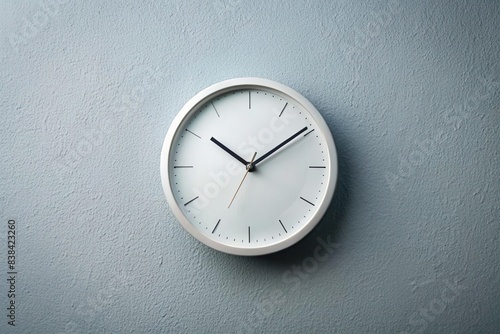Wallpaper Mural blank clock face isolated on empty wall Torontodigital.ca