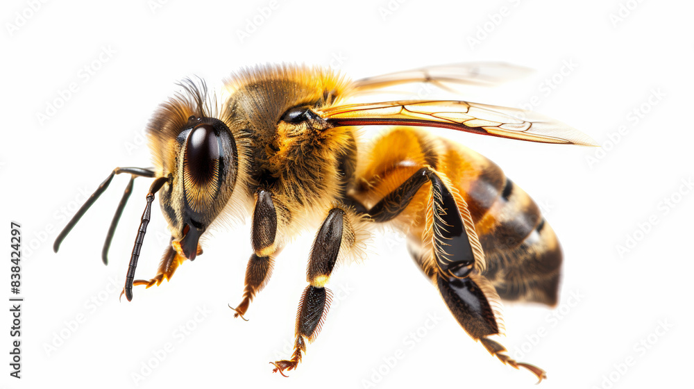 bee on white background bee on white background