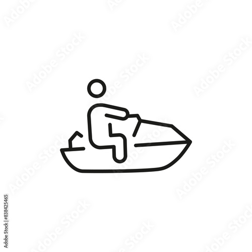 Hydro scooter icon. Simple hydro scooter icon for social media, app, and web design. Vector illustration.