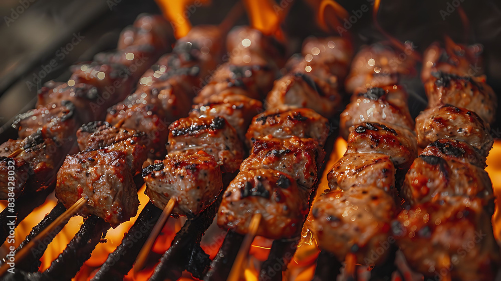 grilled meat on the grill grilled meat on the grill