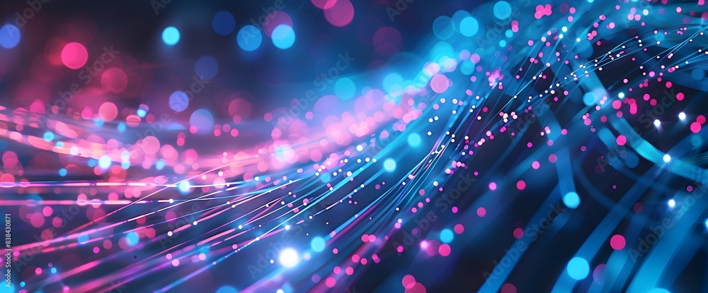 Futuristic digital background with a fiber optic network of connections, using a dark blue color theme, digital design elements for a web banner or presentation
Futuristic digital background with a fiber optic network of connections, using a dark blue color theme, digital design elements for a web banner or presentation