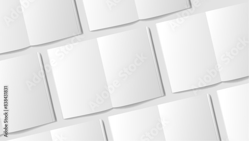 realistic notebook collectio collage displaywith shadow