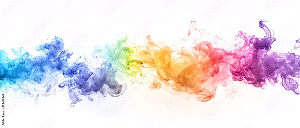 Cosmic Dust Rainbow smoke, negative space, isolated on black background, advertising photoshoot, pride month LGBTQIA theme Cosmic Dust Rainbow smoke, negative space, isolated on black background, advertising photoshoot, pride month LGBTQIA theme