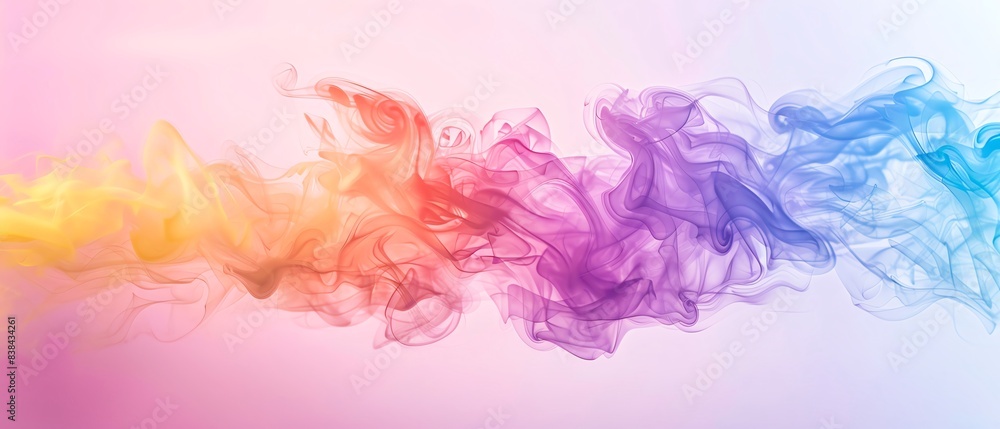 Heavy Fog Rainbow smoke, negative space, isolated on black background, advertising photoshoot, pride month LGBTQIA theme Heavy Fog Rainbow smoke, negative space, isolated on black background, advertising photoshoot, pride month LGBTQIA theme