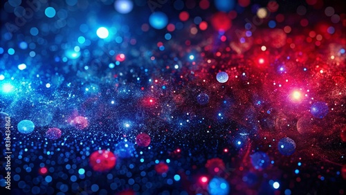 Abstract red and blue glitter sparkle background