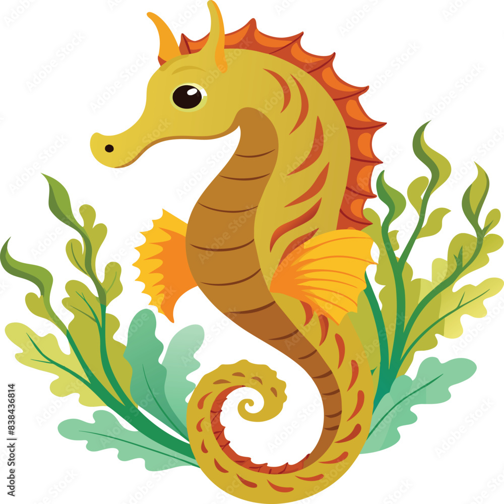 Fototapeta premium Different types of sea animals. Ocean animals vector illustration