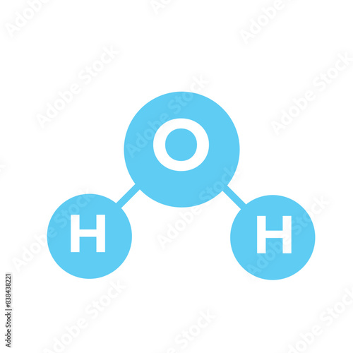 h2o icon with water drop, vector stock