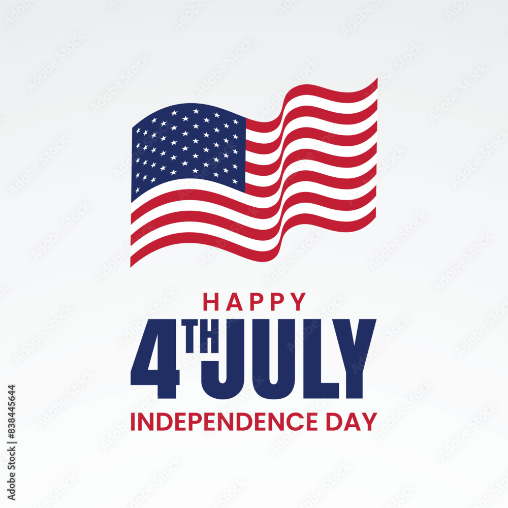 Happy 4th of July, independence day of USA. greeting card, background, banner american national flag. Vector illustration Happy 4th of July, independence day of USA. greeting card, background, banner american national flag. Vector illustration