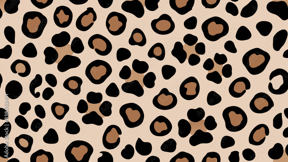 The image displays a pattern of irregularly shaped, dark brown spots on a light brown background The image displays a pattern of irregularly shaped, dark brown spots on a light brown background