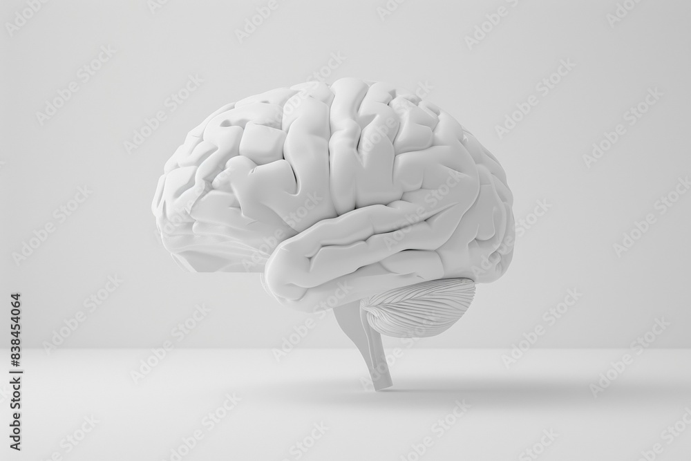 brain model displaying key areas - brain health, scientific study, academic research brain model displaying key areas - brain health, scientific study, academic research