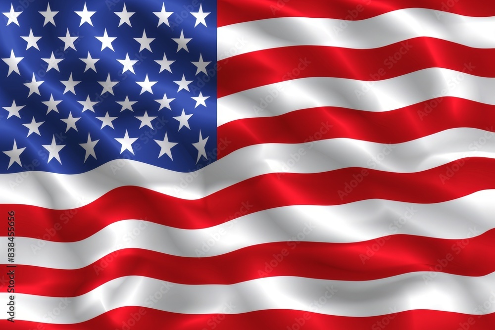 American Flag Waving in the Wind American Flag Waving in the Wind