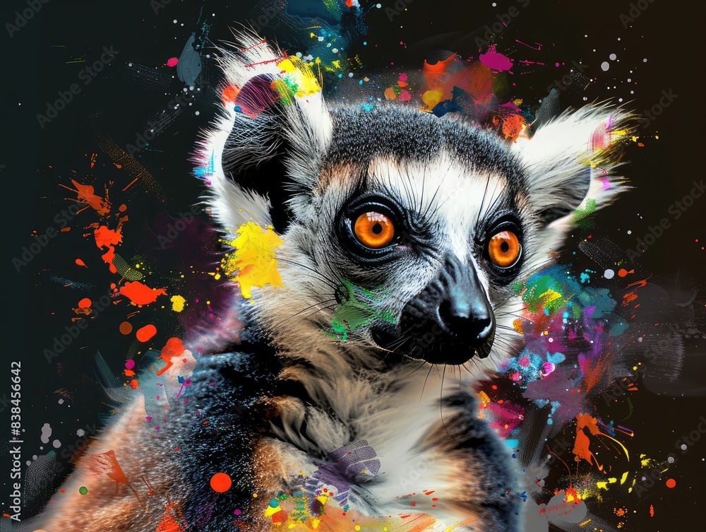 Fototapeta premium lemur on a branch