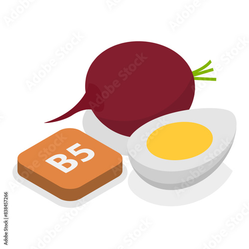 3D Isometric Flat Vector Illustration of Vitamins And Minerals, Healthy Food Supplements. Item 11
