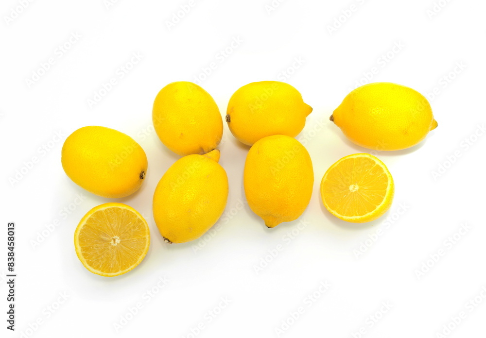 Ripe lemons isolated on white Ripe lemons isolated on white