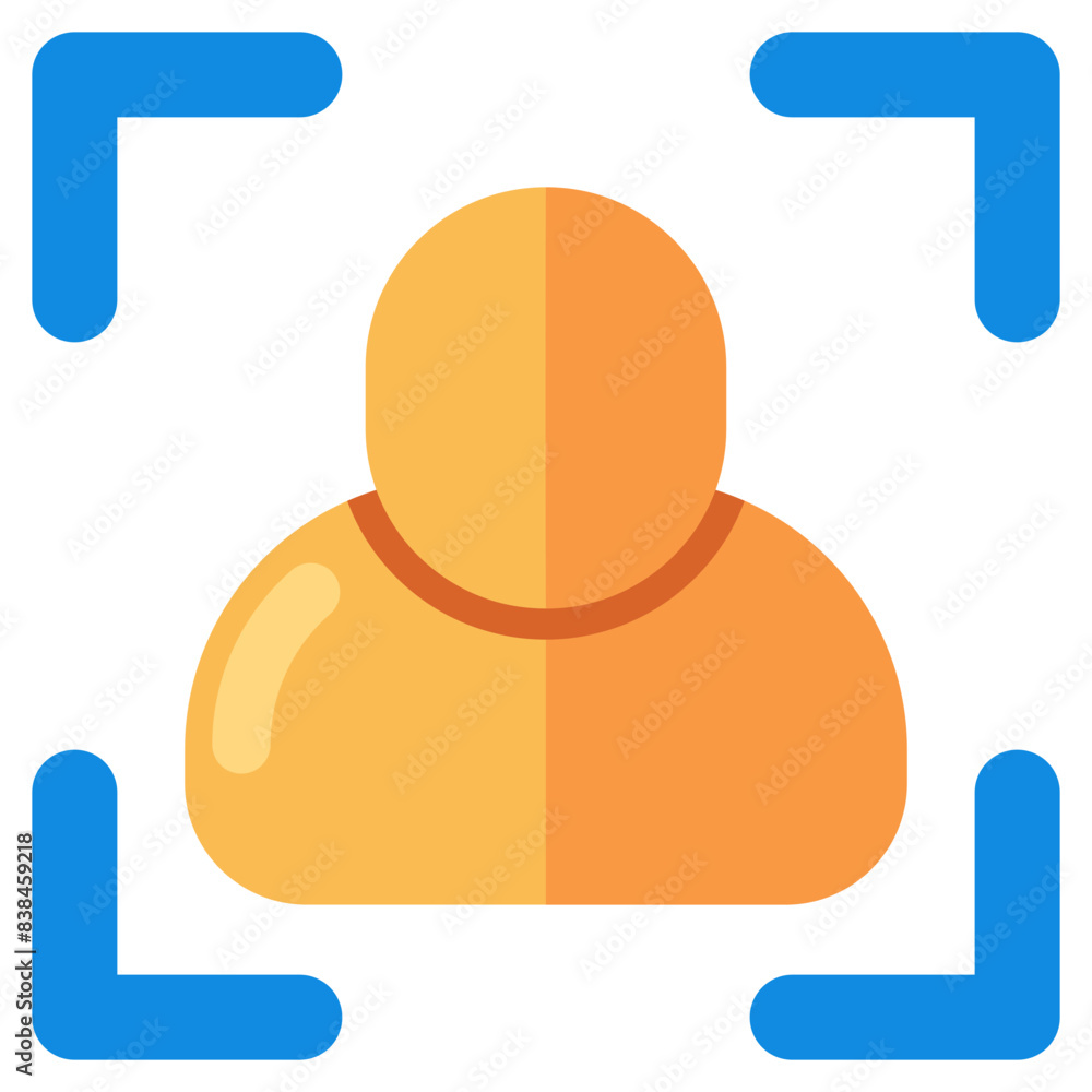 An editable design icon of profile recognition An editable design icon of profile recognition