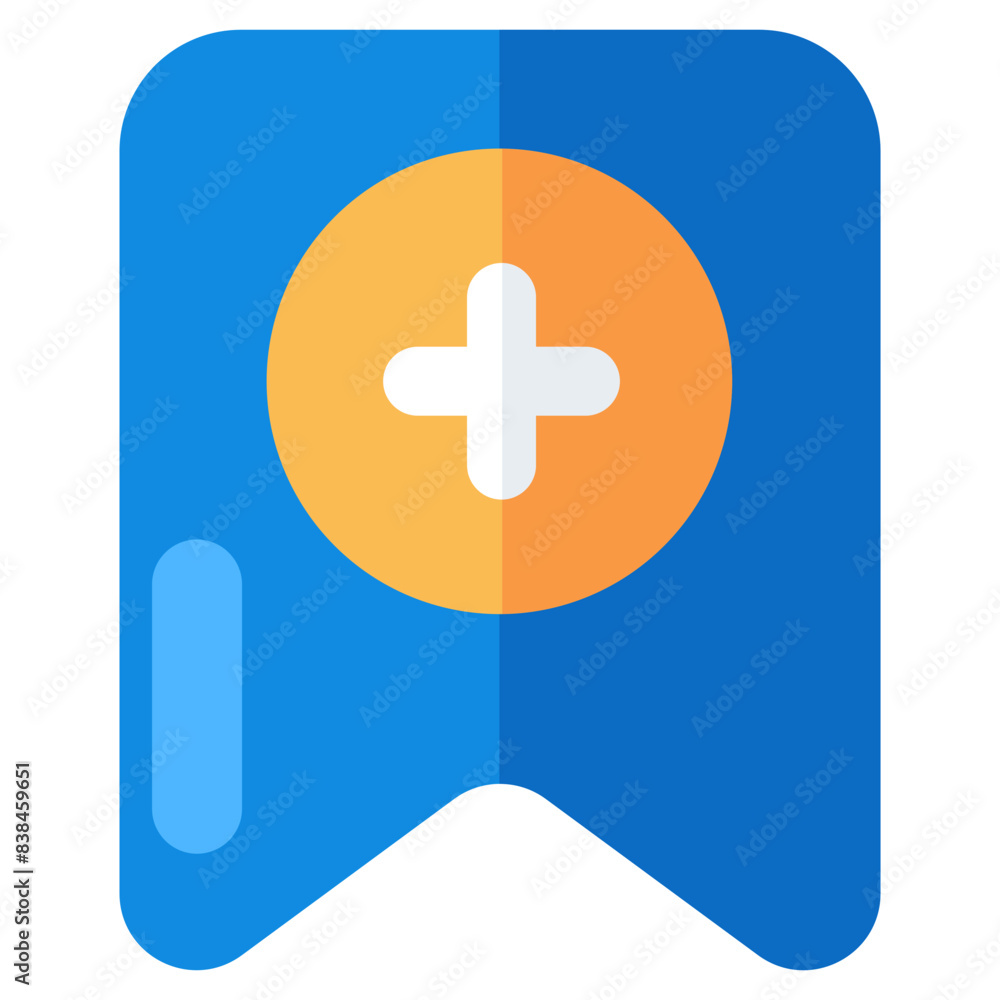 Fototapeta premium Premium download icon of add bookmark