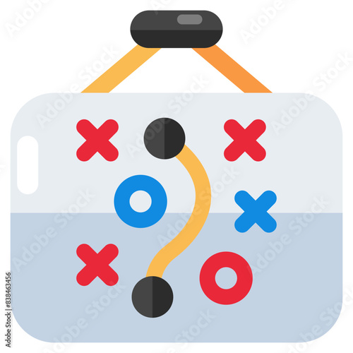 A flat design icon of stratagem