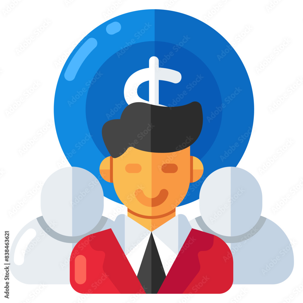 An icon design of business team isolated on white background An icon design of business team isolated on white background