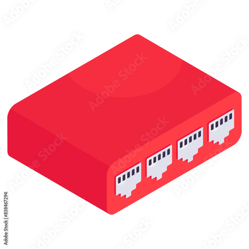 Perfect design icon of ethernet hub