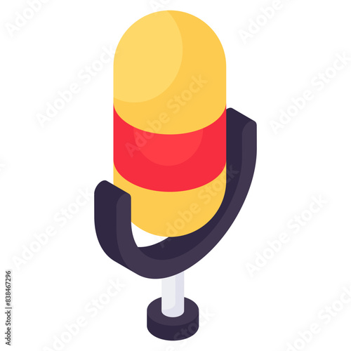 Premium design icon of microphone