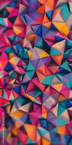 Padro geomtrico digital abstrato em cores vibrantes
