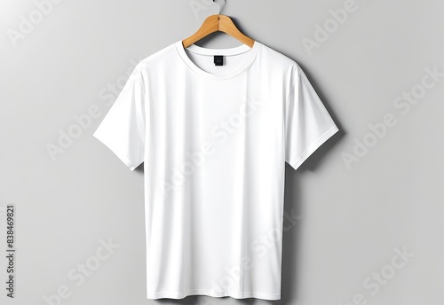 white t-shirt mockup isolated white background