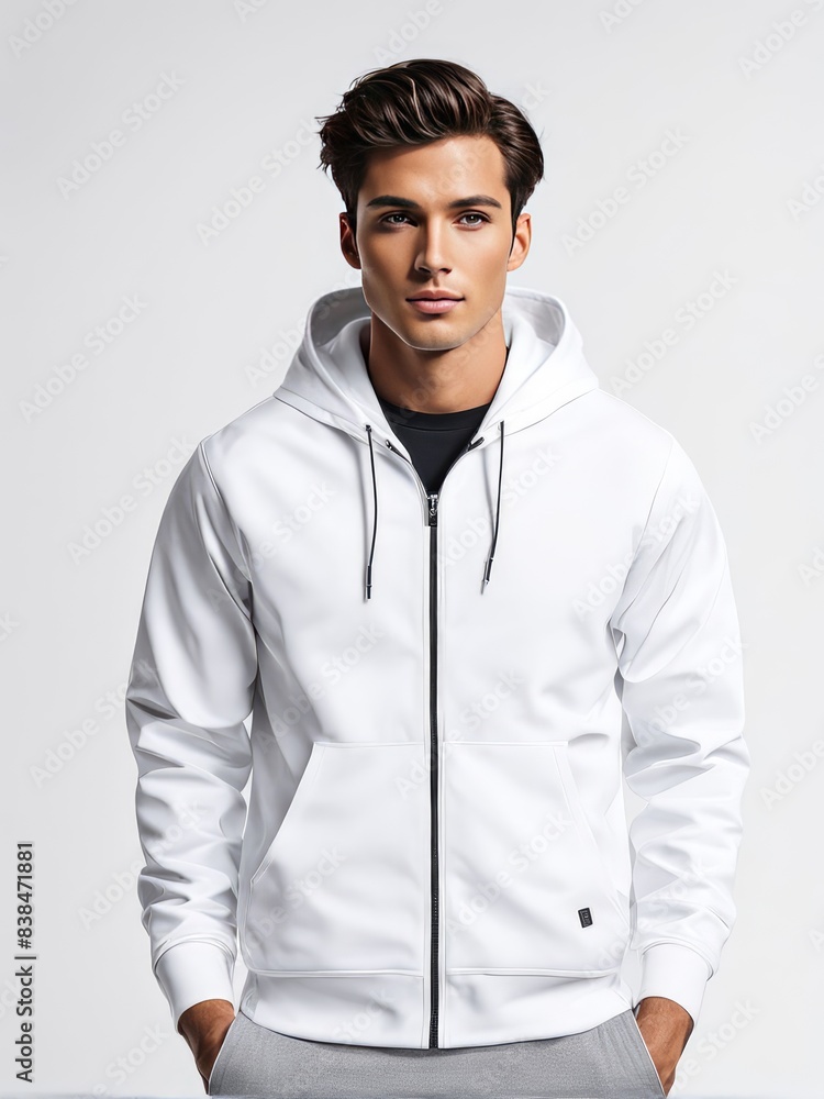 white jacket mockup isolated white background white jacket mockup isolated white background