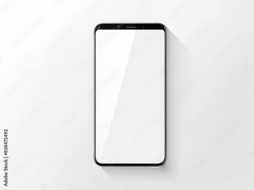 White screen smartphone mockup isolated on a white background. White screen smartphone mockup isolated on a white background.