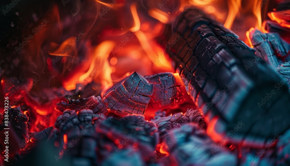 Intense Heat from Burning Charcoal and Embers Intense Heat from Burning Charcoal and Embers