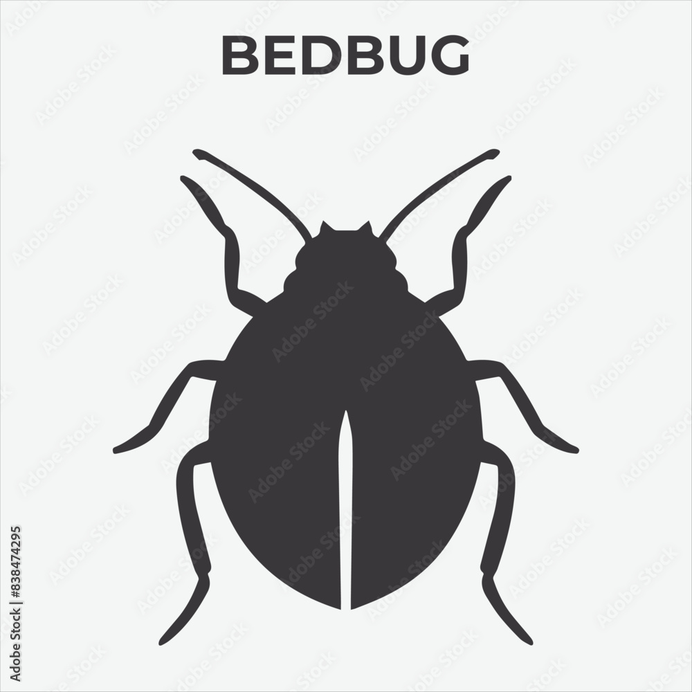 A Distinctive Bedbug Silhouette for Multi-Format Design Projects. Vector Illustration A Distinctive Bedbug Silhouette for Multi-Format Design Projects. Vector Illustration