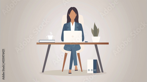 Professional Businesswoman Working in Modern Office