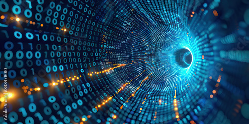 The Octal Odyssey: A map of the binary digits, spiraling outward from a central point.