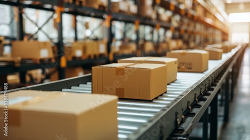 Optimized coordination in goods packaging and handling, highlighting inventory management and scheduling operations.