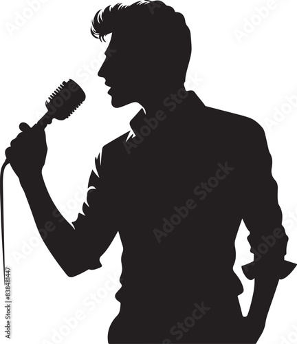 singer with microphone