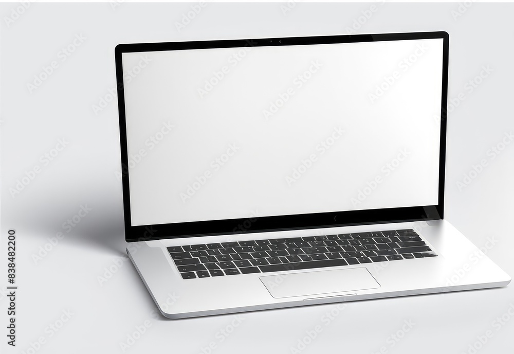 white screen laptop mockup isolated on white background. white screen laptop mockup isolated on white background.
