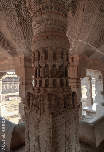 Temple of a Thousand Pillars Saavira Kambada Basadi is a sacred shrine for Jains. Moodabidri. India. photo