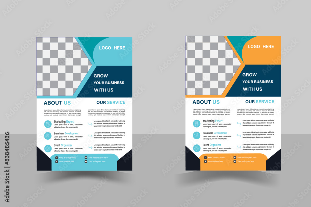 a bundle of 2 templates of different colors, a4 flyer template,Corporate business flyer template design set with red and white, abstract business flyer,creative flyer as well as editable design.
a bundle of 2 templates of different colors, a4 flyer template,Corporate business flyer template design set with red and white, abstract business flyer,creative flyer as well as editable design.
