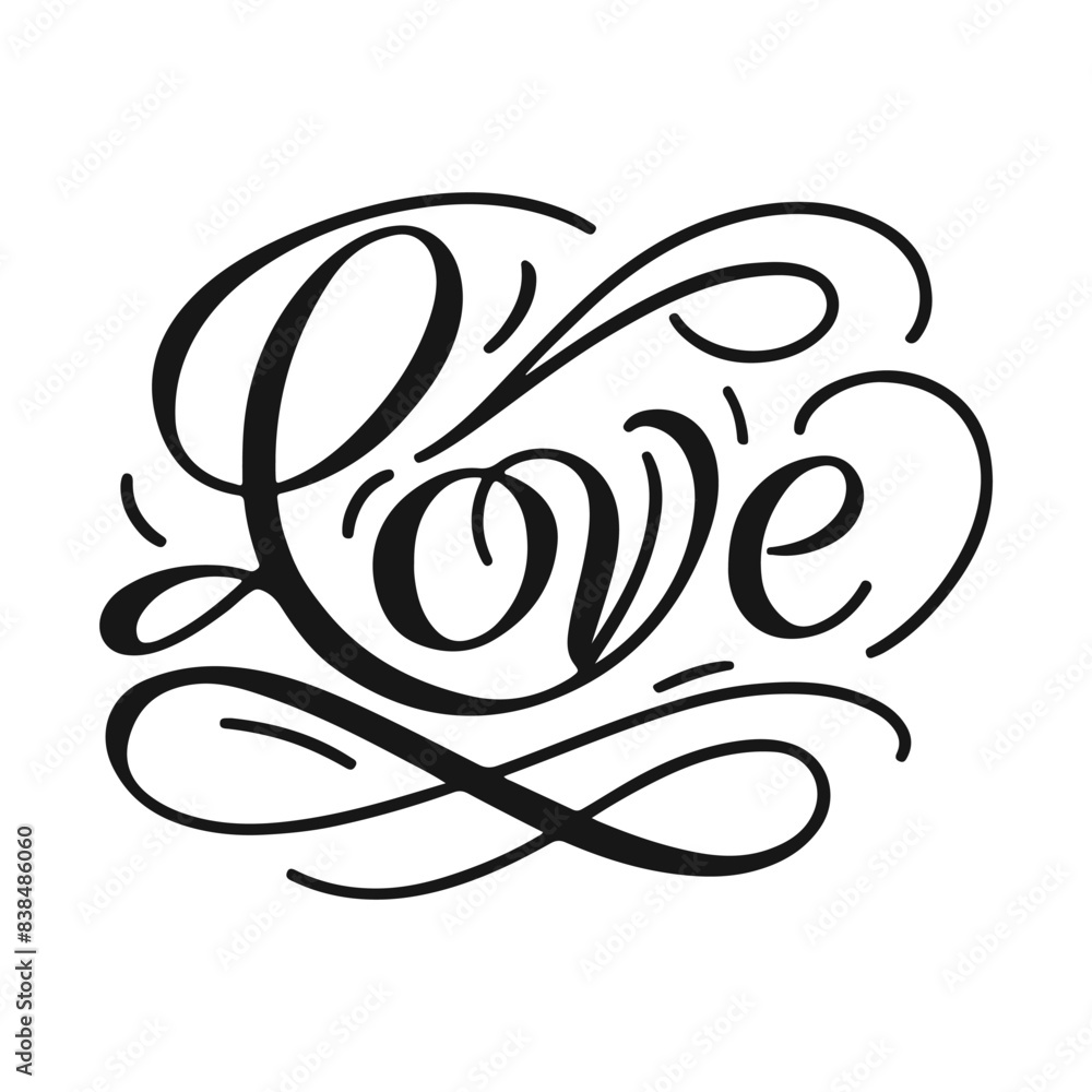 Greeting card with the inscription love . valentine's day concept. vector illustration on white background Greeting card with the inscription love . valentine's day concept. vector illustration on white background