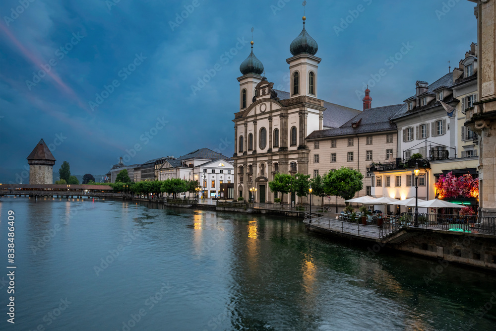 Jesuitenkirche Church in the city center of Lucerne, Switzerland