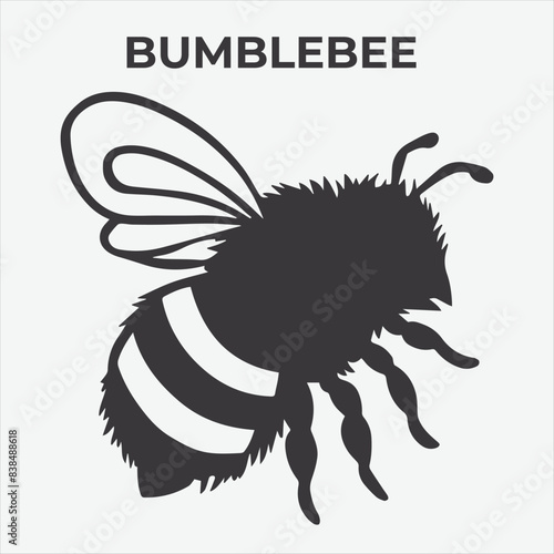 A Distinctive Bumblebee Silhouette for Multi-Format Design Projects. Vector Illustration