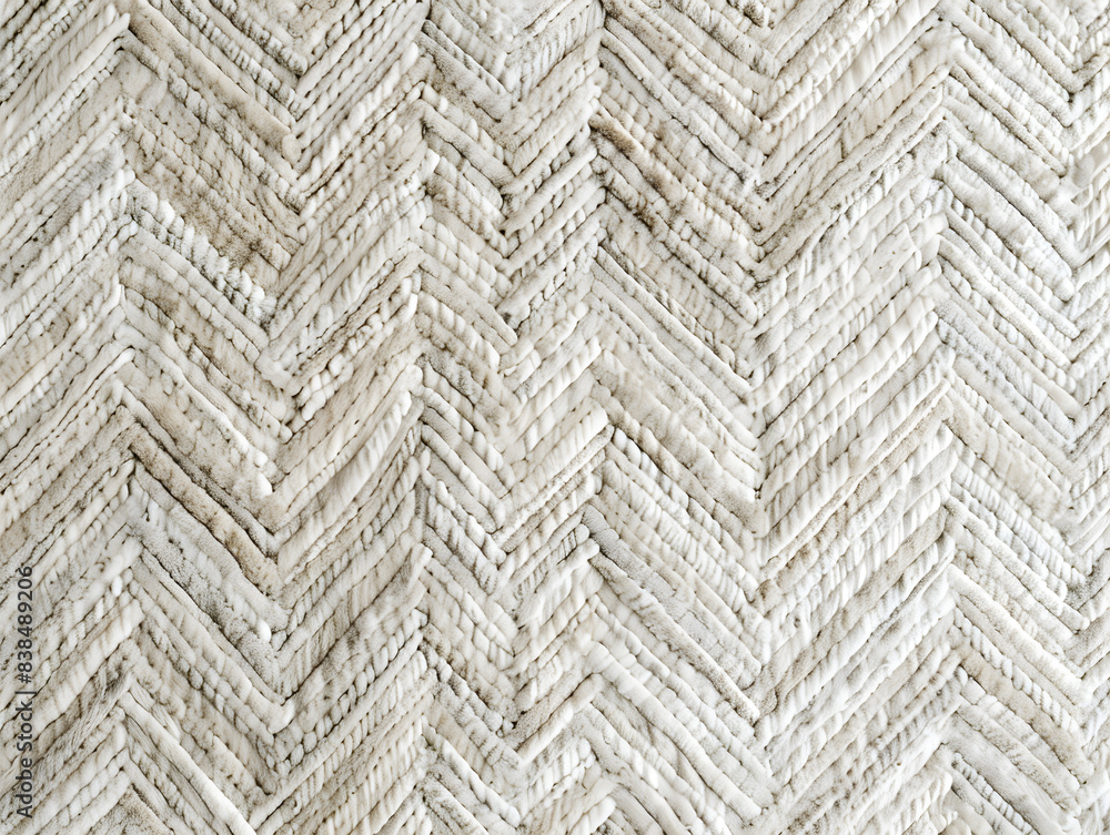 Neutral tones create a classic herringbone pattern in a modern raw v6 style design. Neutral tones create a classic herringbone pattern in a modern raw v6 style design.
