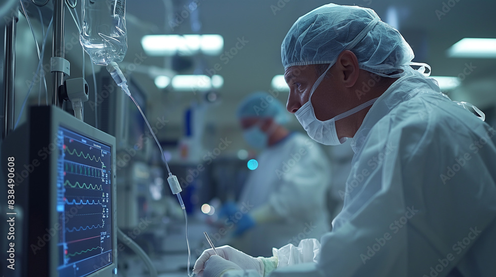 In the operating room, a surgeon successfully completes a life-saving procedure, relief washing over the tense atmosphere as monitors beep steadily In the operating room, a surgeon successfully completes a life-saving procedure, relief washing over the tense atmosphere as monitors beep steadily
