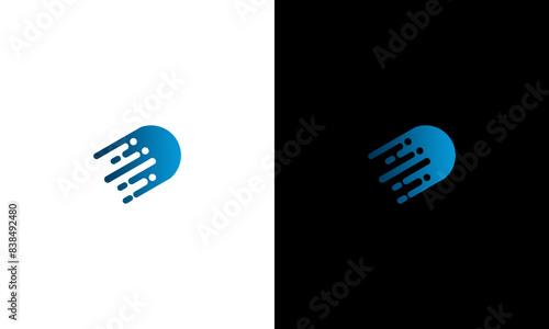 letter d abstract technology logo design vector illustration